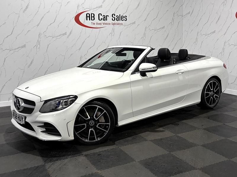 White Used 2018 Mercedes C300 AMG Line Premium Cabriolet | £20,799 (Fair price) - Image 1/4
