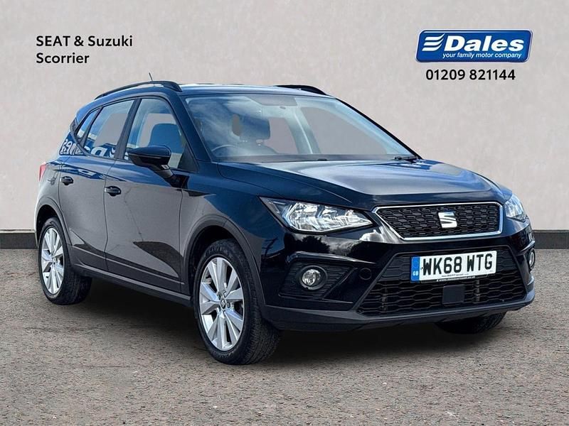 Midnight black Used 2018 Seat Arona SE Technology SUV | £11,000 (Expensive) - Image 1/4
