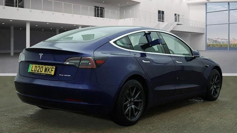 Used Tesla Model 3 Long Range AWD 77 kW (106 HP) 2020 Blue Sedan