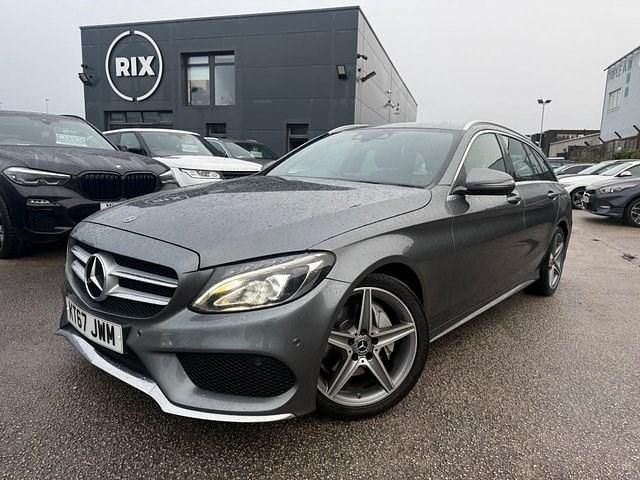 Begagnad Mercedes C220 AMG line 2017 Grå Kombi
