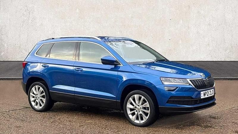 Blue Used 2021 Skoda Karoq SE L SUV | £19,993 (Fair price) - Image 1/3