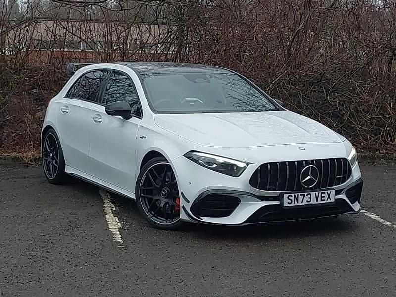 Used Mercedes A45 AMG 421 HP (309 kW) 2023 White Hatchback