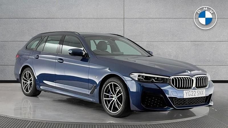 Blue Used 2022 BMW 530e M Sport Estate | £28,950 (Fair price) - Image 1/4