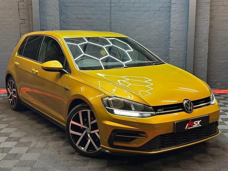 Yellow Used 2017 VW Golf VII R-line Hatchback | £11,595 (Fair price) - Image 1/4