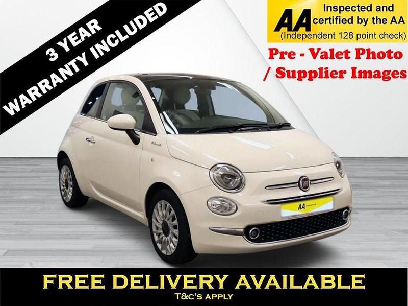 White Used 2021 Fiat 500 Dolcevita Hatchback | £10,995 (Fair price) - Image 1/4