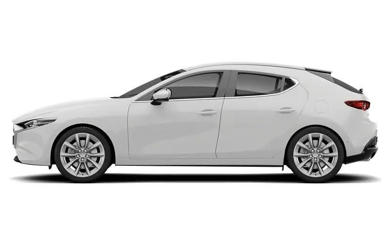 Pearl snowflake white Used 2025 Mazda 3 Exclusive-Line Hatchback | £21,138 - Image 1/1