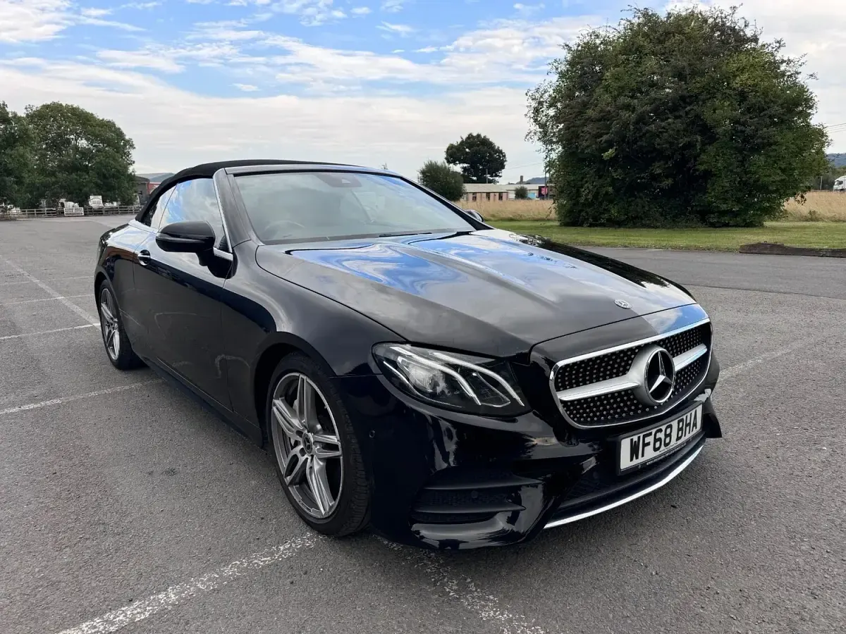 Used Mercedes E300 AMG line 245 HP (180 kW) 2018 Black Cabriolet