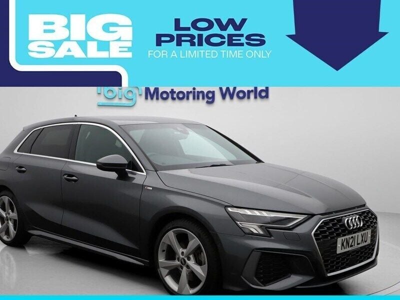 Grey Used 2021 Audi A3 Sportback S-Line Hatchback | £21,200 (Fair price) - Image 1/4