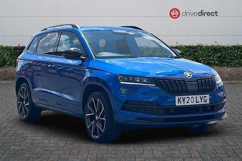 Blue Used 2020 Skoda Karoq SportLine SUV | £19,851 (A bit pricey) - Image 1/4