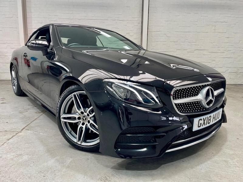 Used Mercedes E220 AMG line 2018 Black Cabriolet