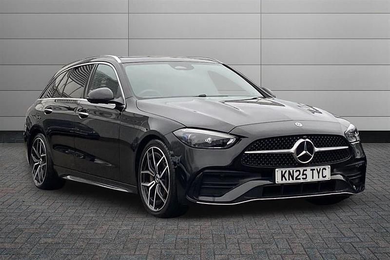 Used Mercedes C200 AMG Line Premium 204 HP (150 kW) 2025 Obsidian black Estate