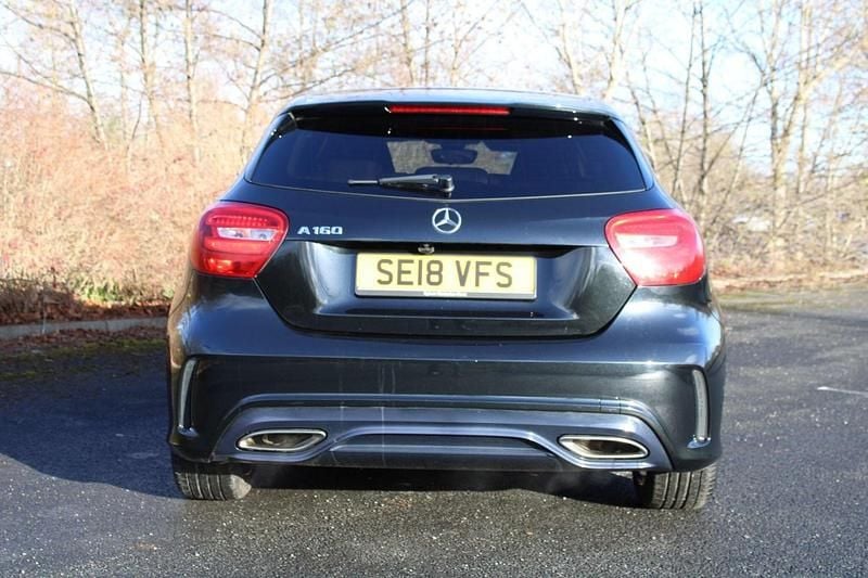 Used Mercedes A160 AMG line 102 HP (75 kW) 2018 Black Hatchback