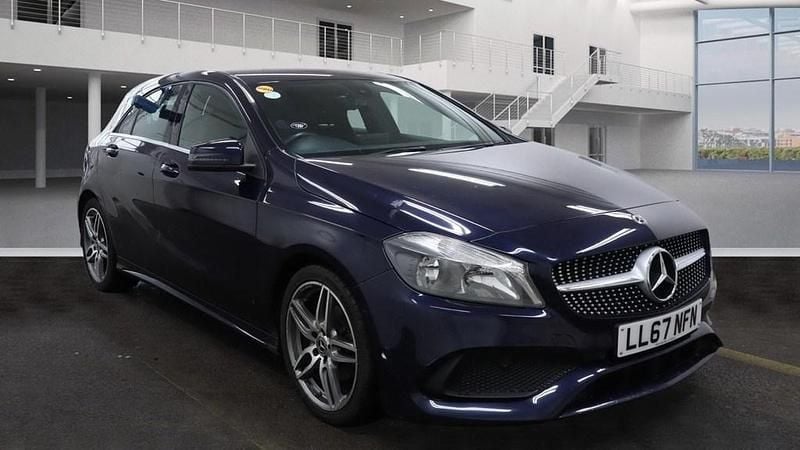 Used Mercedes A180 AMG line 2017 Cavansite blue Hatchback