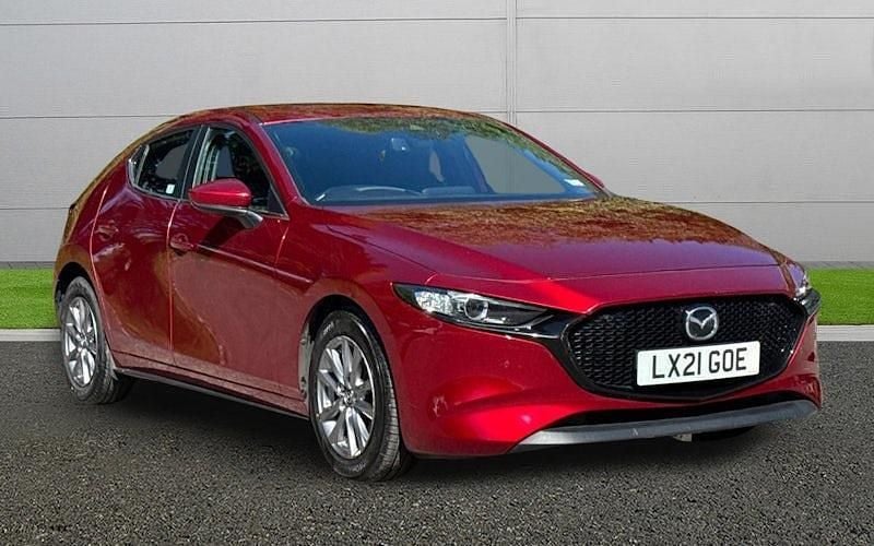 Begagnad Mazda 3 162 HK (119 kW) 2021 Röd Halvkombi