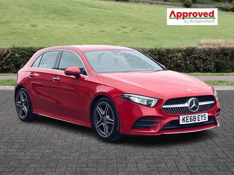 Used Mercedes A180 AMG line 136 HP (100 kW) 2019 Red Hatchback
