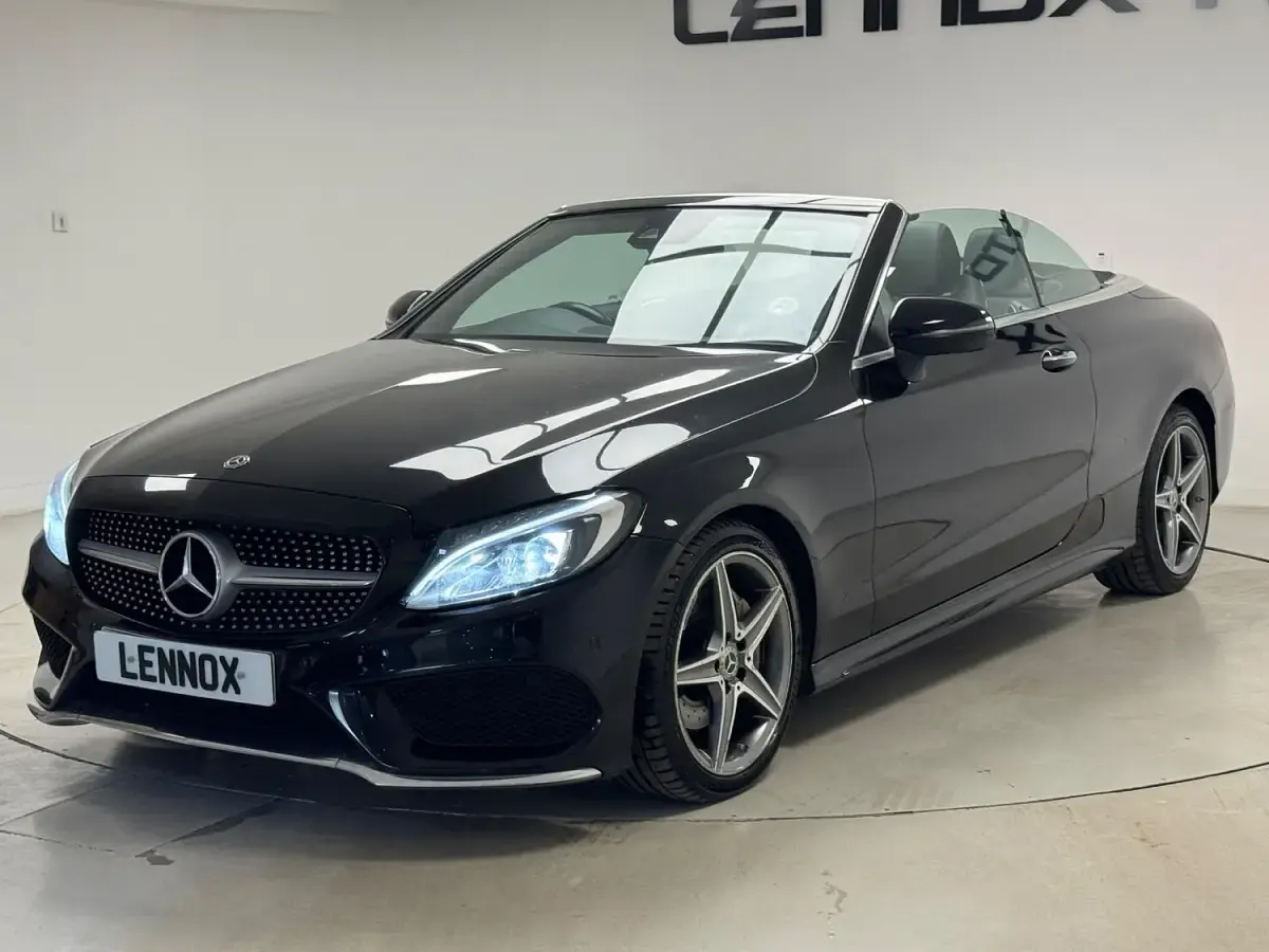 Used Mercedes C220 AMG line 2017 Black Cabriolet