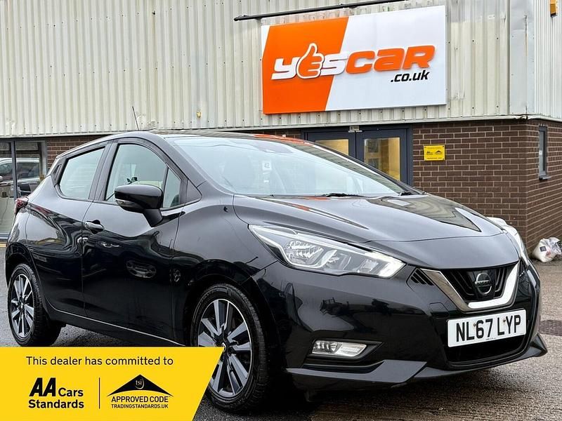 Begagnad Nissan Micra Acenta 90 HK (66 kW) 2017 Svart Halvkombi