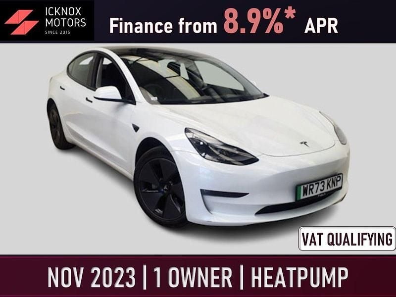 White Used 2023 Tesla Model 3 Long Range Sedan | £25,895 (Expensive) - Image 1/4