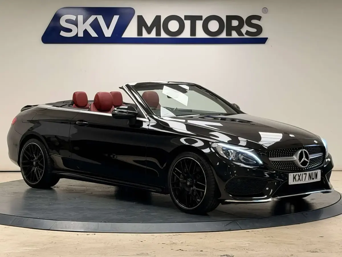 Used Mercedes C250 AMG line 204 HP (150 kW) 2017 Black Cabriolet