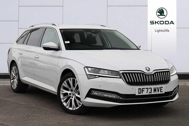 Used Skoda Superb SE L 110 HP (80 kW) 2023 Moon white metallic Estate