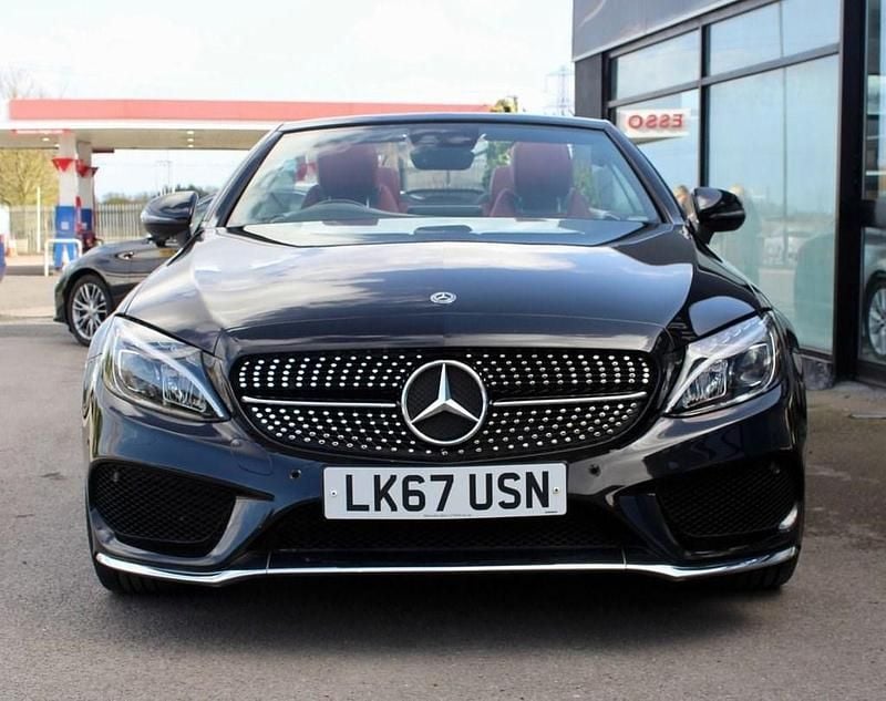 Used Mercedes C300 AMG line 245 HP (180 kW) 2017 Black Cabriolet