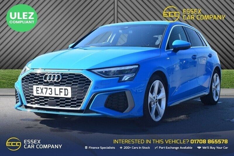 Blue Used 2023 Audi A3 Sportback S-Line Hatchback | £22,495 (A bit pricey) - Image 1/4