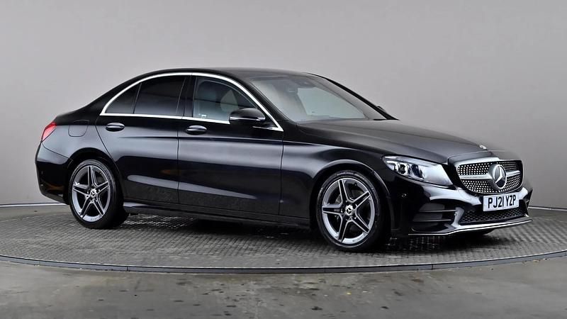 Used Mercedes C220 AMG line 194 HP (142 kW) 2021 Black Sedan