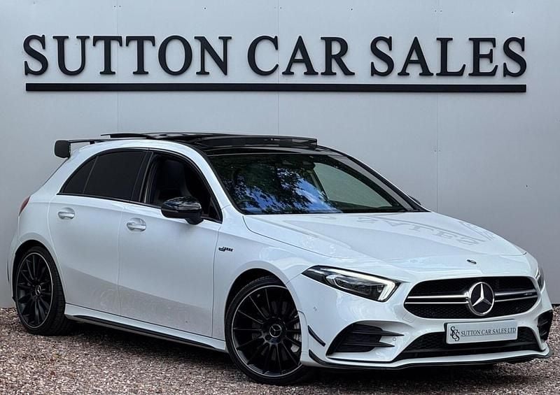 White Used 2021 Mercedes A35 AMG Premium Plus Hatchback | £29,450 (Good price) - Image 1/3