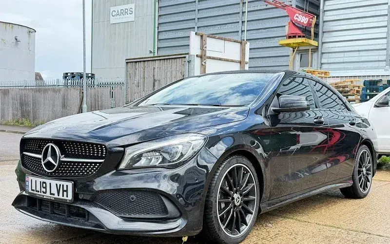 Used Mercedes CLA200 AMG line 156 HP (114 kW) 2019 Black Sedan