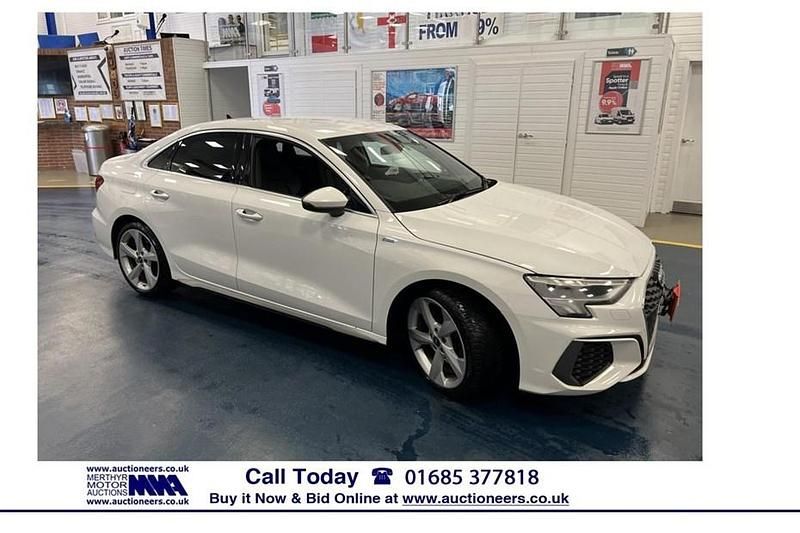 White Used 2021 Audi A3 S-Line Sedan | £12,402 (Fair price) - Image 1/1