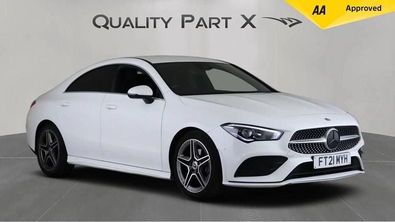 White Used 2021 Mercedes CLA180 AMG line Sedan | £17,980 (Good price) - Image 1/4