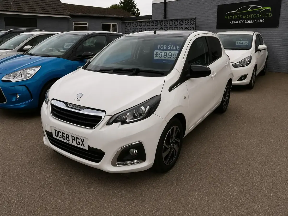 Used Peugeot 108 Allure 70 HP (51 kW) 2018 White Hatchback