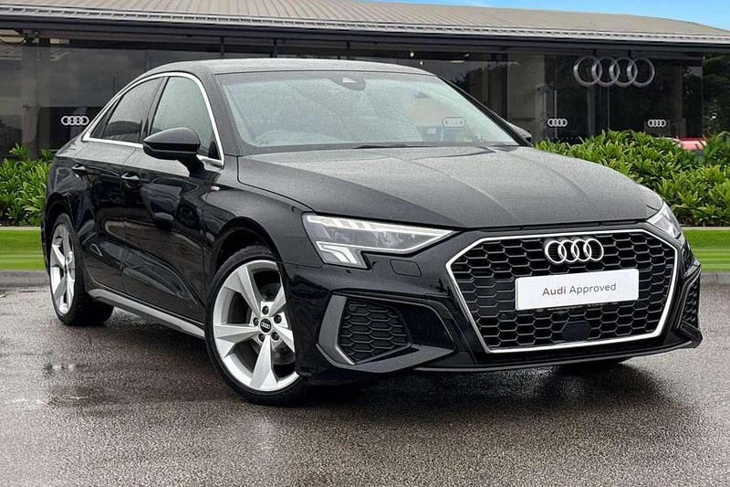 Black Used 2021 Audi A3 S-Line Sedan | £19,790 - Image 1/4