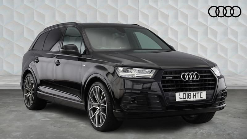 Black Used 2018 Audi Q7 S-Line SUV | £28,950 (Fair price) - Image 1/4