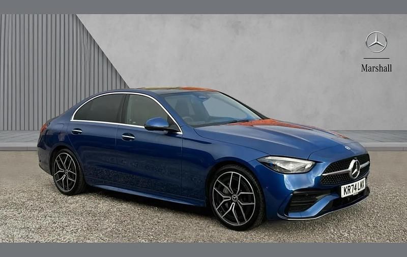 Blue Used 2024 Mercedes C300e AMG Line Premium Plus Sedan | £38,580 (Fair price) - Image 1/4