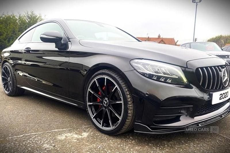 Used Mercedes C220 AMG line 2021 Black Coupe