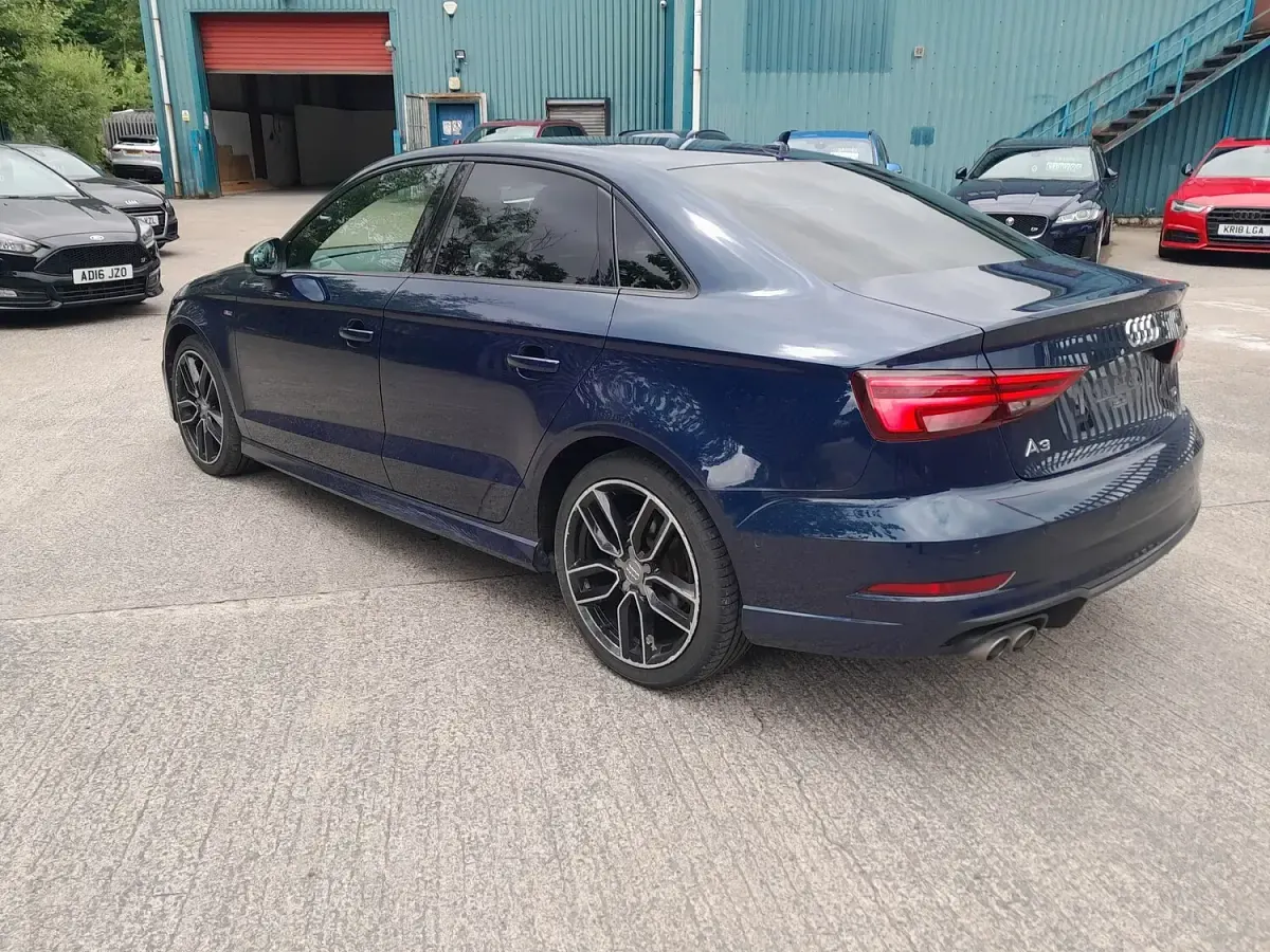 Used Audi A3 Black Edition 150 HP (110 kW) 2018 Blue Sedan