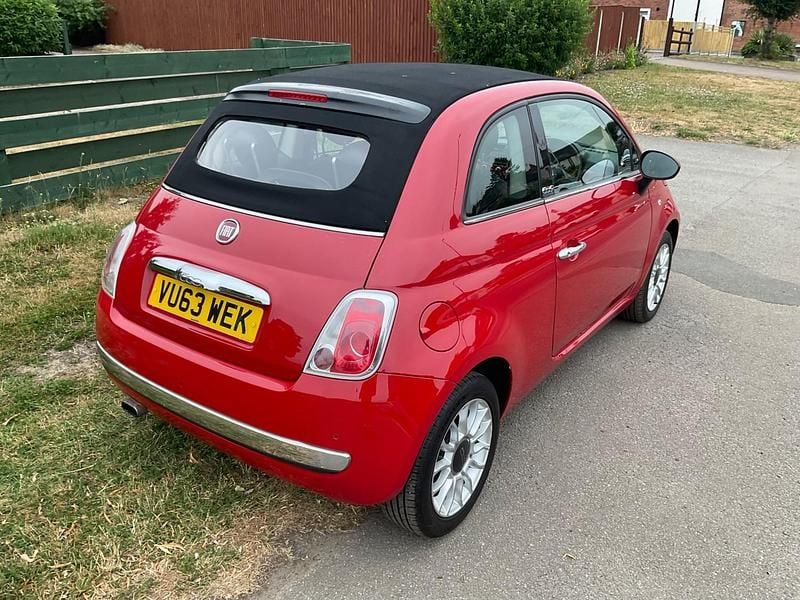 Used Fiat 500C Lounge 69 HP (50 kW) 2013 Red Cabriolet