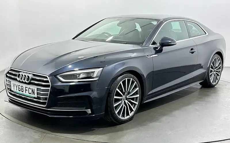 Used Audi A5 S-Line 190 HP (139 kW) 2018 Blue Coupe