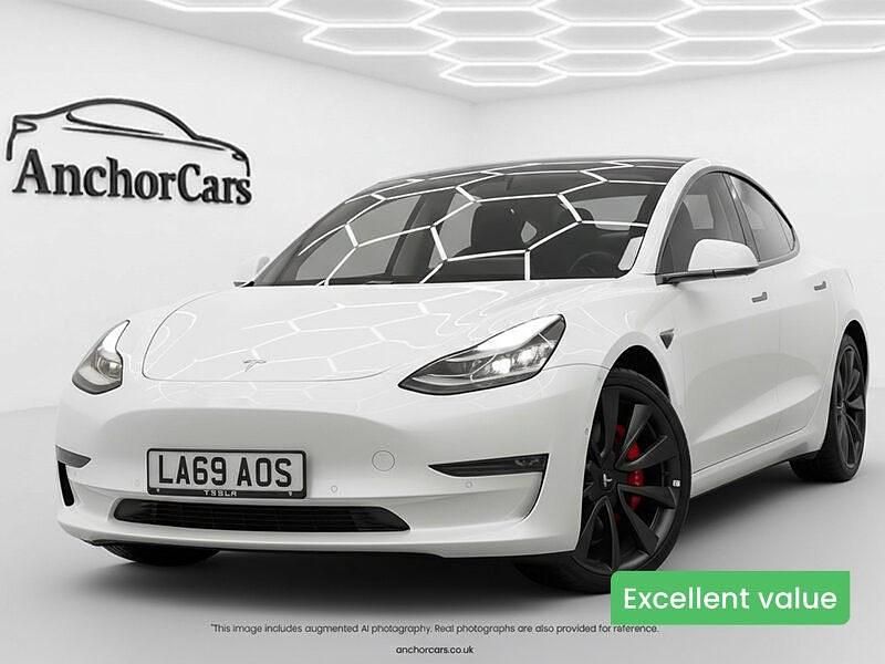Used Tesla Model 3 Performance 461 kW (627 HP) 2019 White Sedan