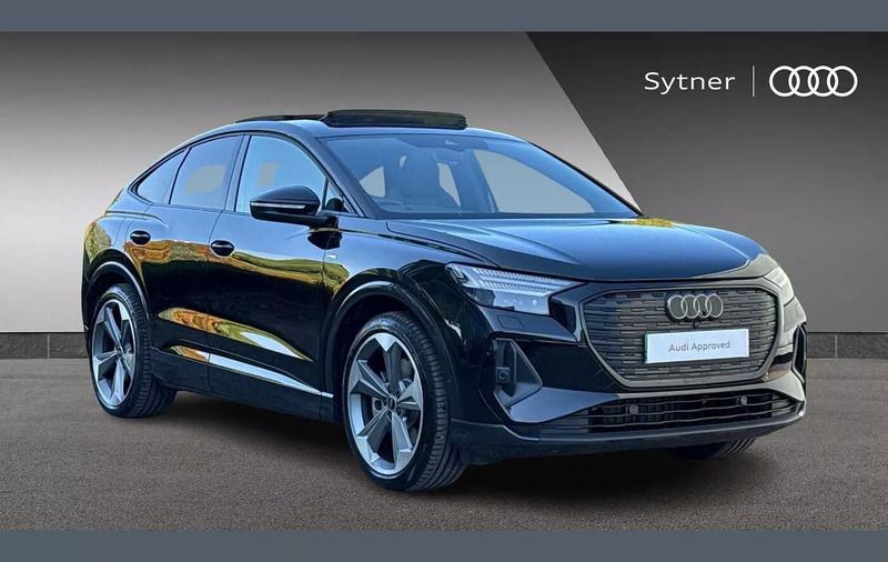 Black Used 2025 Audi Q4 Sportback e-tron Black Edition SUV | £60,000 - Image 1/4