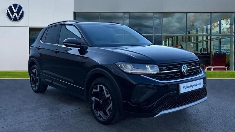 Black Used 2025 VW T-Cross R-line SUV | £24,552 (A bit pricey) - Image 1/4