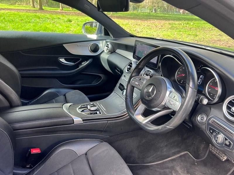 Used Mercedes C300 AMG line 245 HP (180 kW) 2019 Blue Coupe