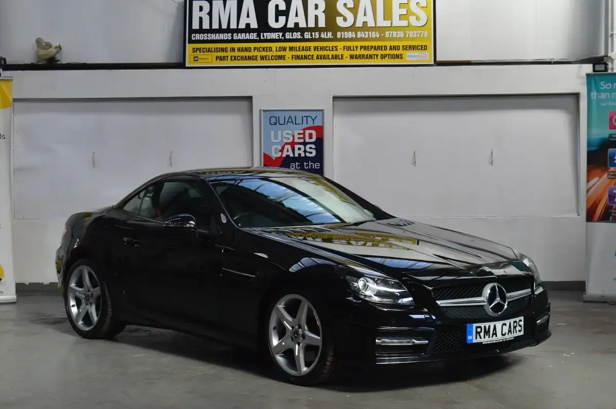 Used Mercedes SLK250 AMG 204 HP (150 kW) 2014 Black Cabriolet