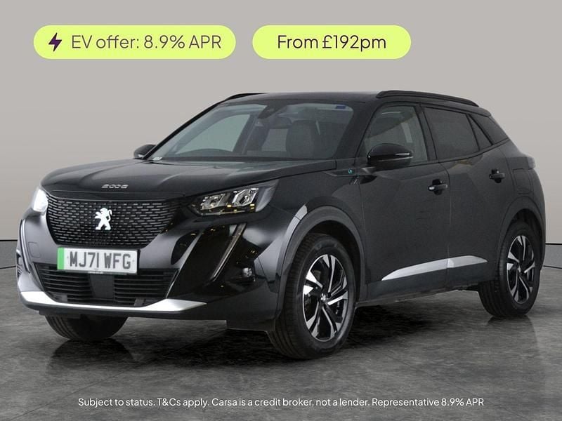 Black Used 2021 Peugeot e-2008 Allure Premium SUV | £12,362 (Good price) - Image 1/2