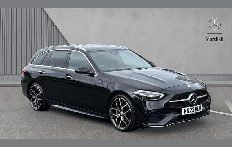 Black Used 2023 Mercedes C220 AMG Line Premium Plus Estate | £32,995 - Image 1/4
