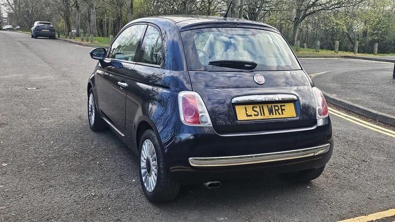 Used Fiat 500 Lounge 85 HP (62 kW) 2011 Blue Hatchback