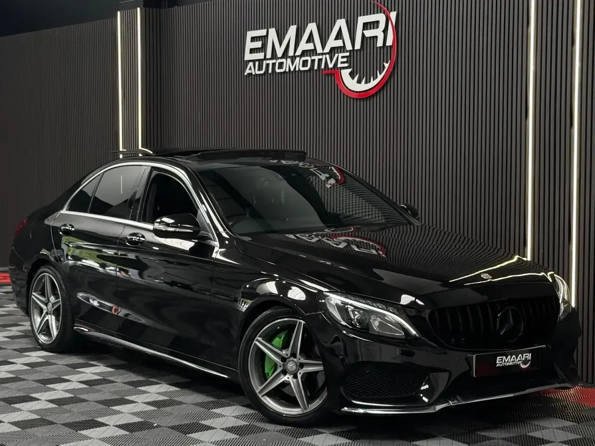 Used Mercedes C300 AMG line 2015 Black Sedan