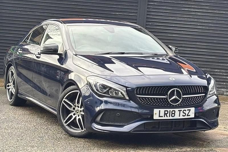 Used Mercedes CLA220 AMG line 177 HP (130 kW) 2018 Blue Sedan