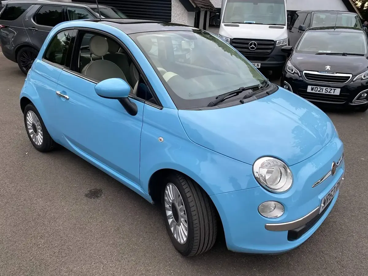 Used Fiat 500 Lounge 69 HP (50 kW) 2013 Blue Hatchback